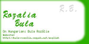 rozalia bula business card